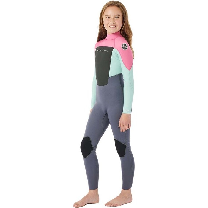 2023 Rip Curl Meisjes Omega 4/3mm Rug Ritssluiting Wetsuit 113BFS - Pink